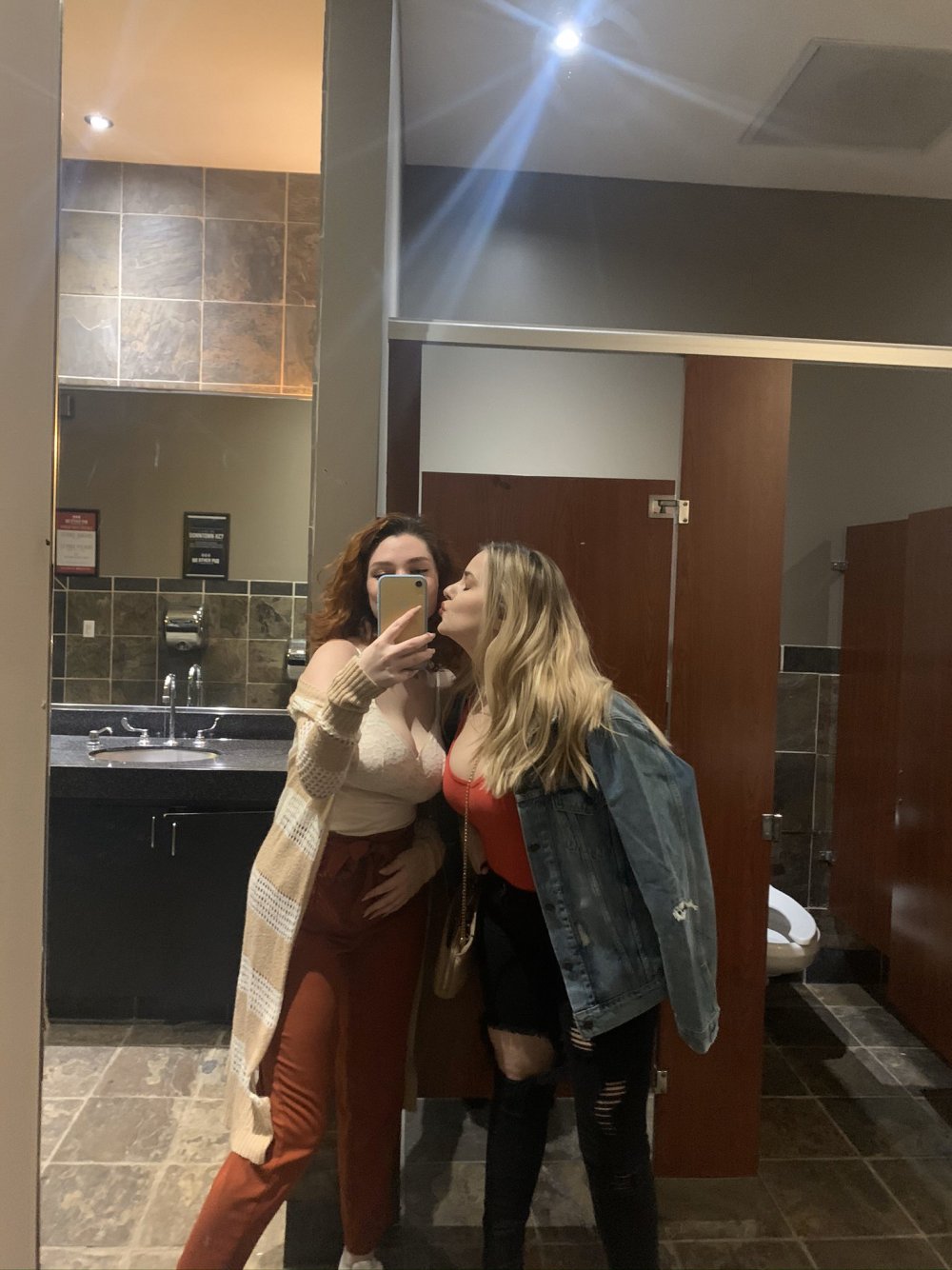 Selfies of an adult woman