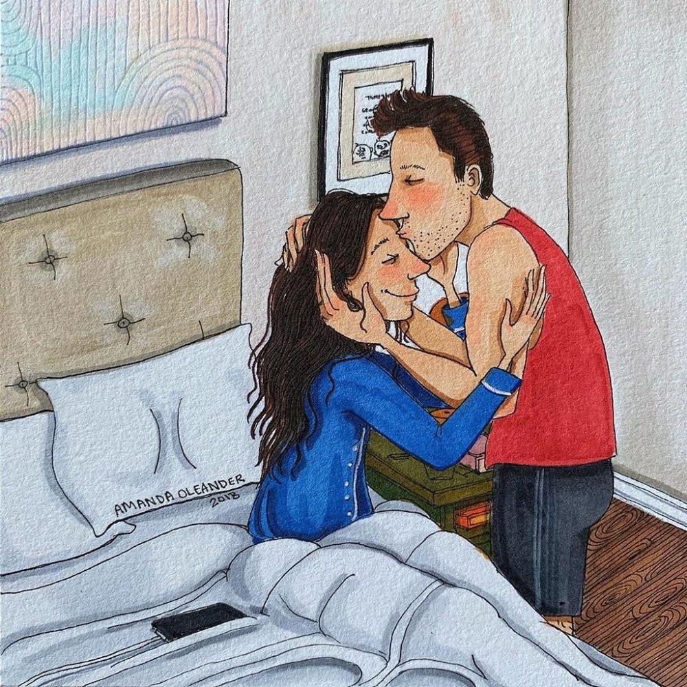 Hardy Scott and Tessa drawing