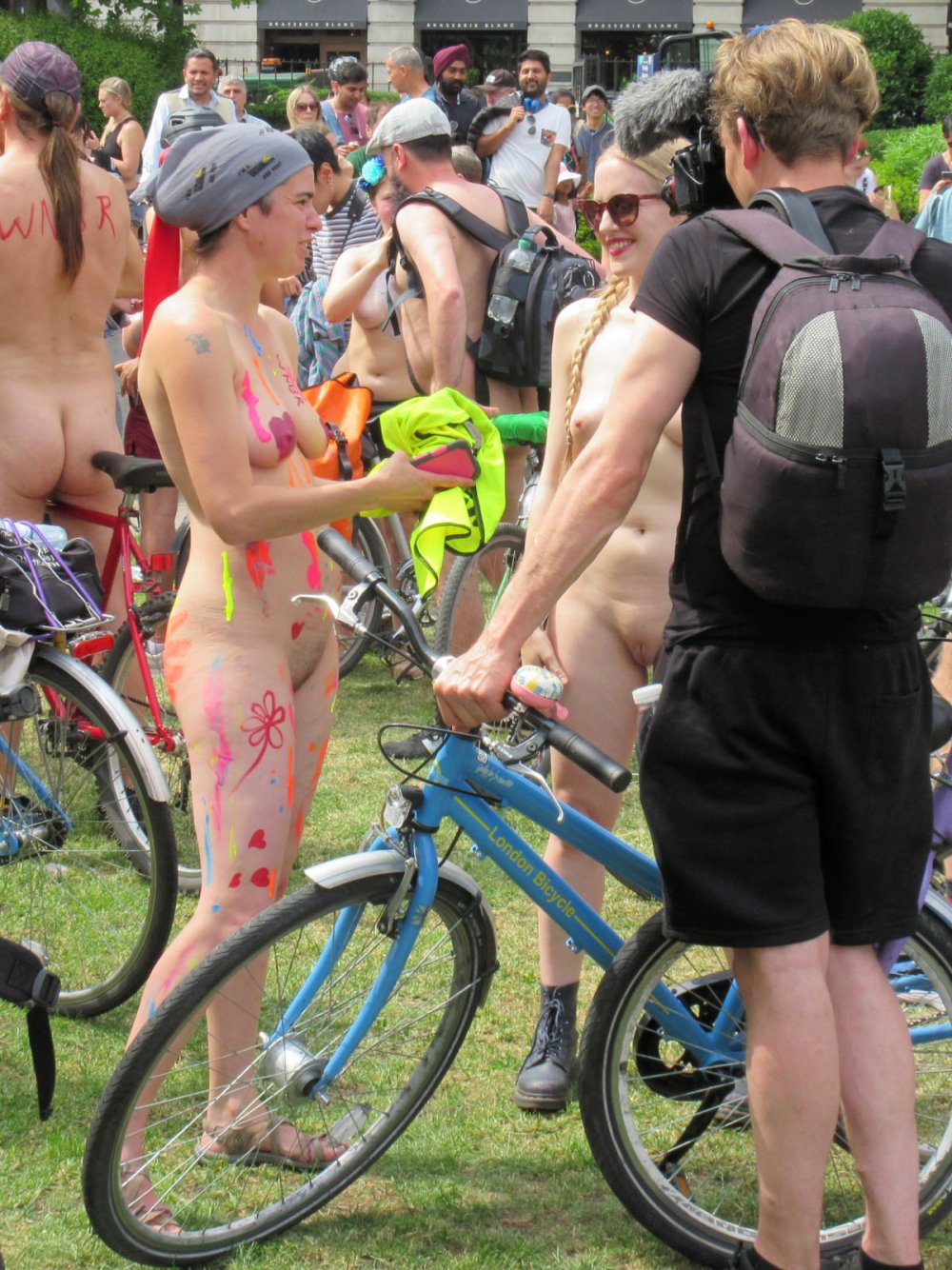 Cycling Naked fashion model