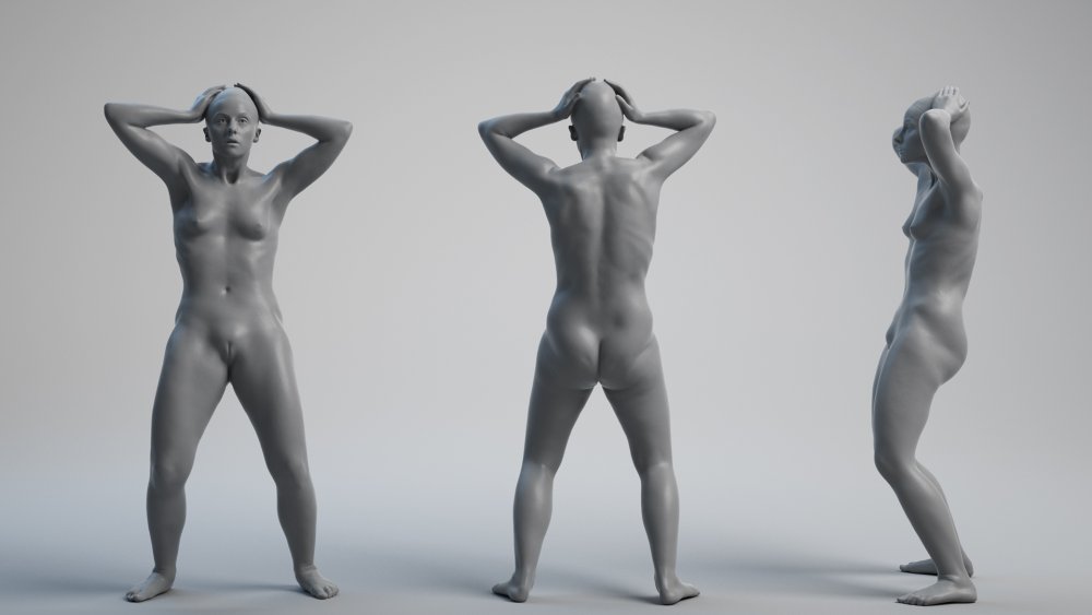 Naked women in erotic poses