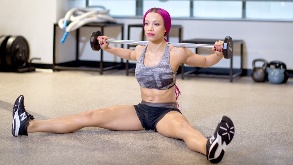 Sasha Banks in a swimsuit