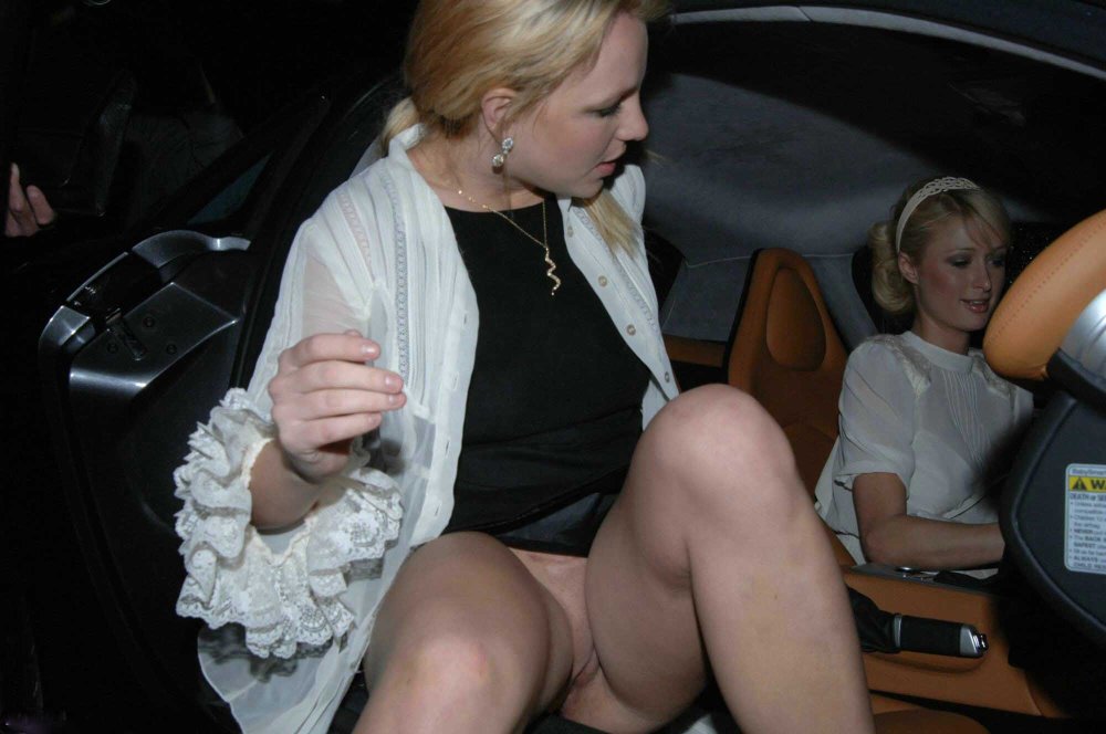 Girls in a club without panties