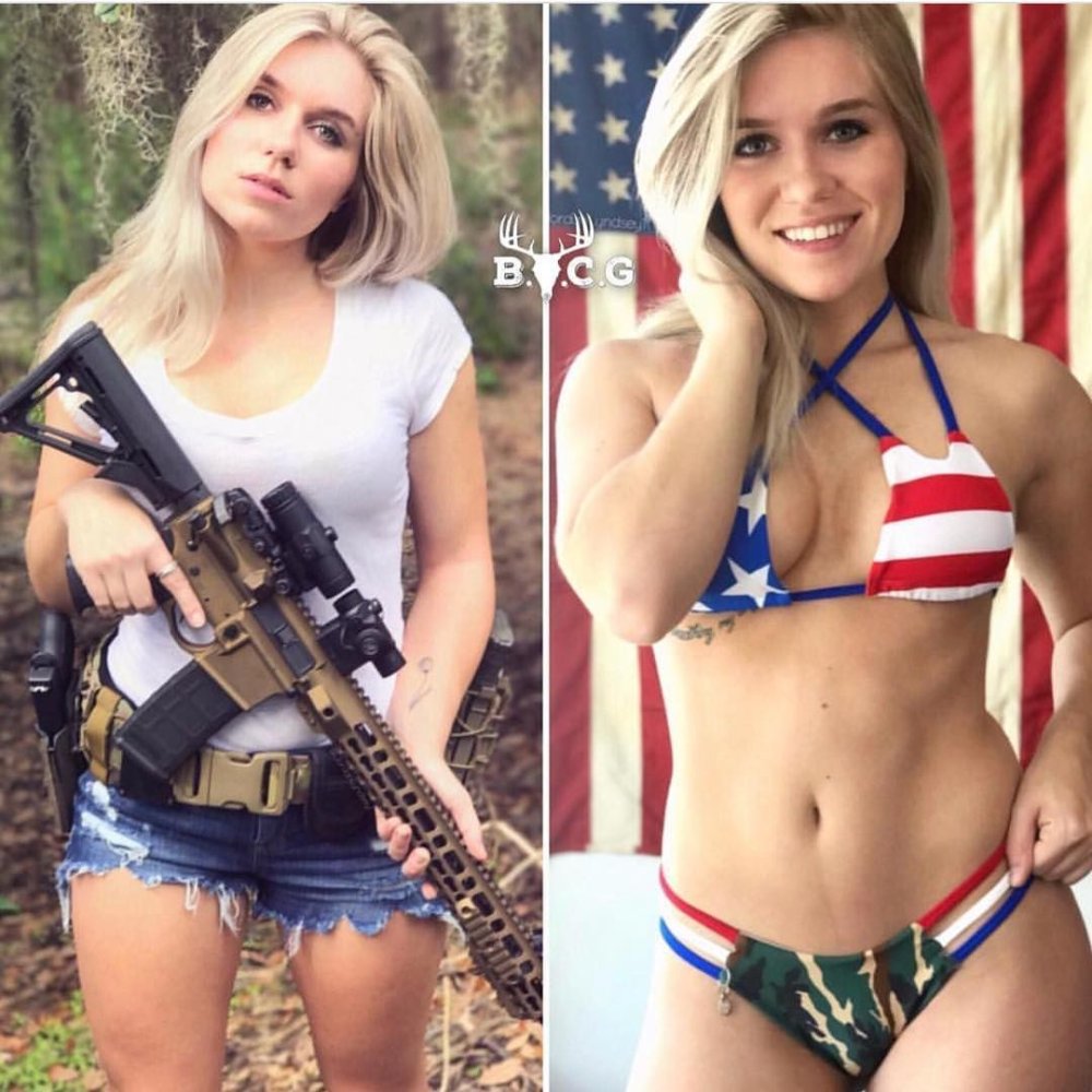 Sports girls with weapons
