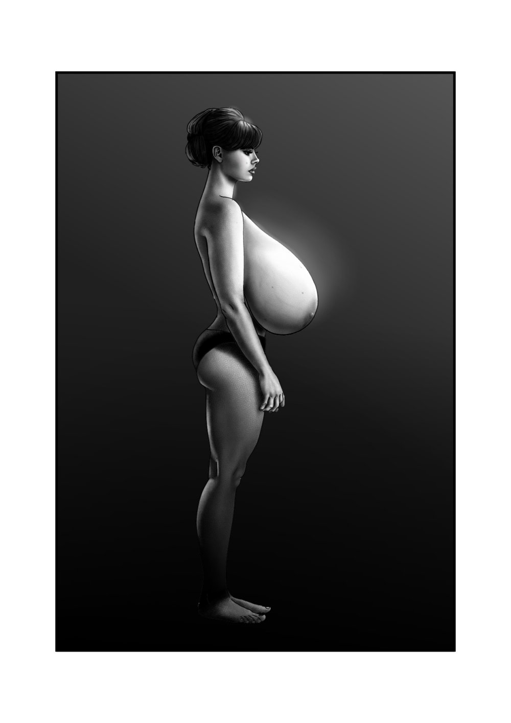 Big breasts of macromastia