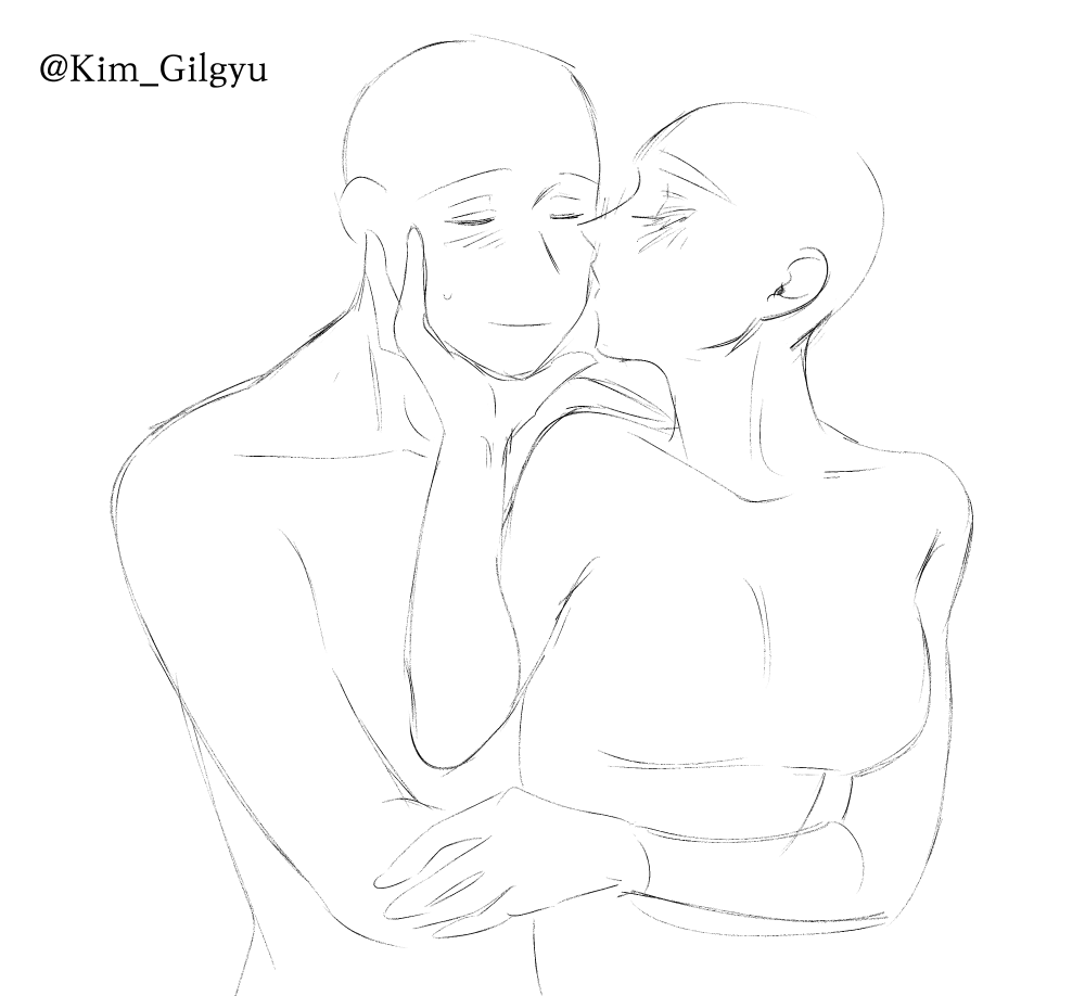 Erotic sketches of the posture