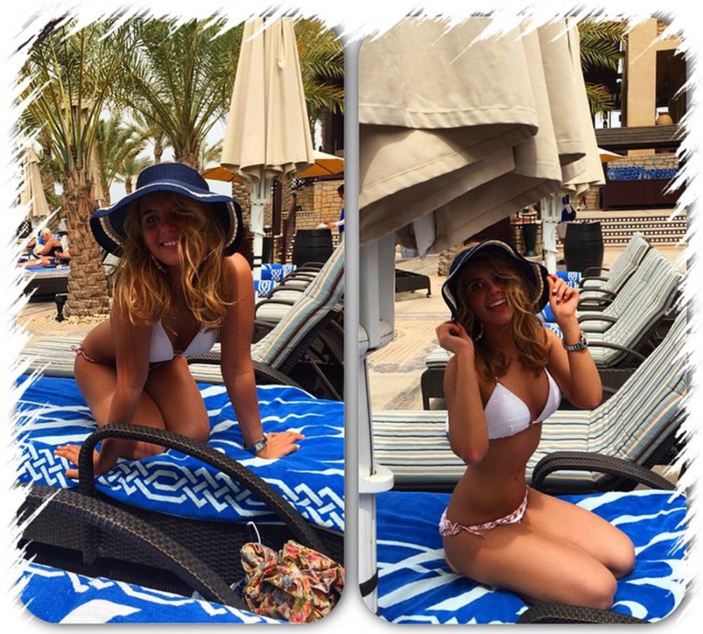 Anna Shulgina on the beach