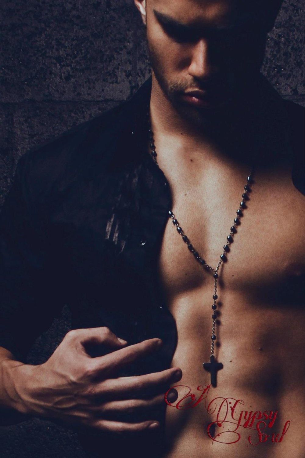 Henar Alvarez's bare chest