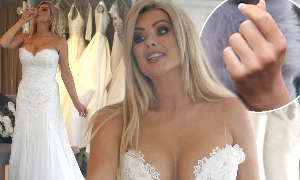 Huge breasts in a wedding dress