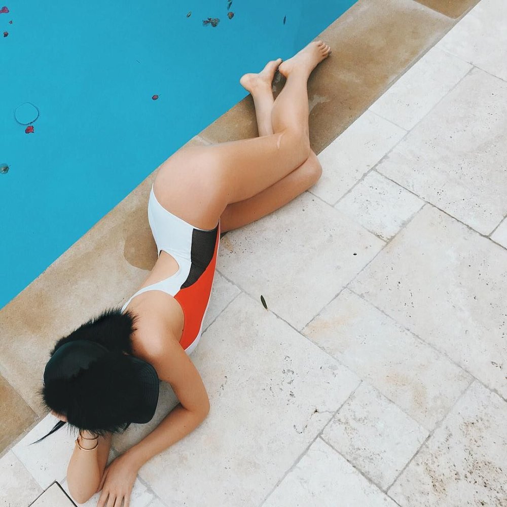 Kylie Jenner in a swimsuit breast