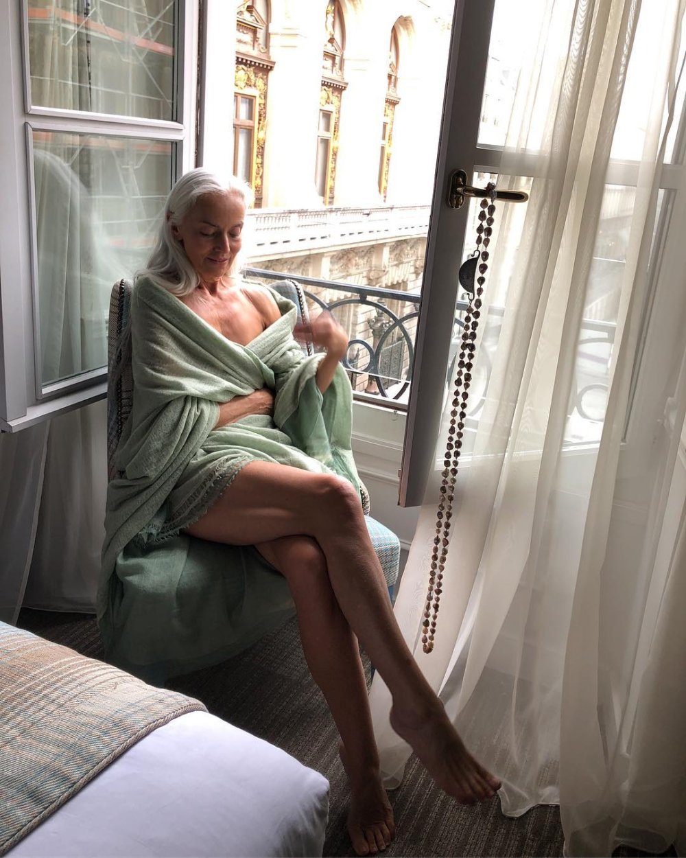 Beautiful elderly legs