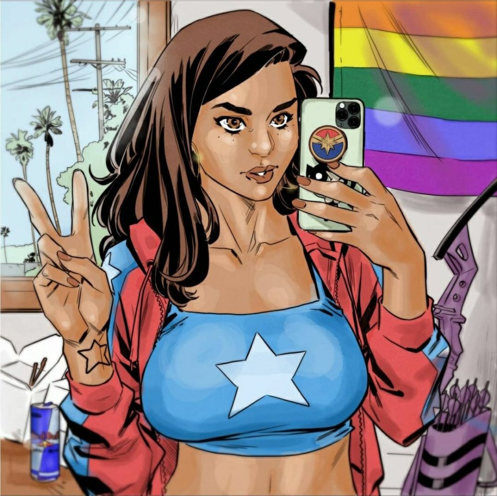 America Chavez Marvel in underwear
