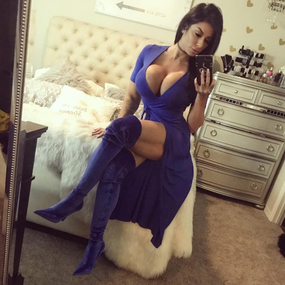 Girl in the dress tight -fitting silicone