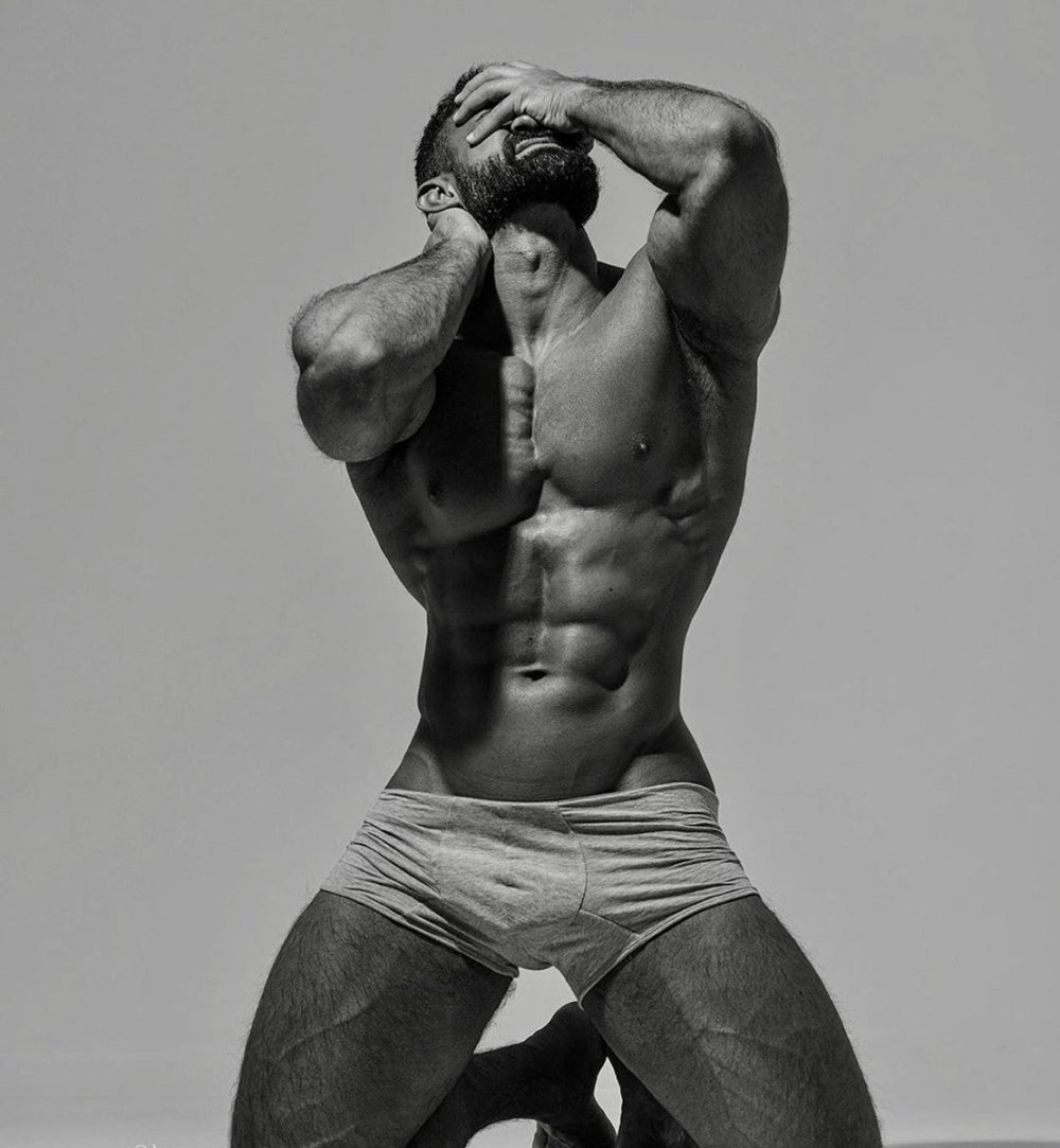 The torso of a man