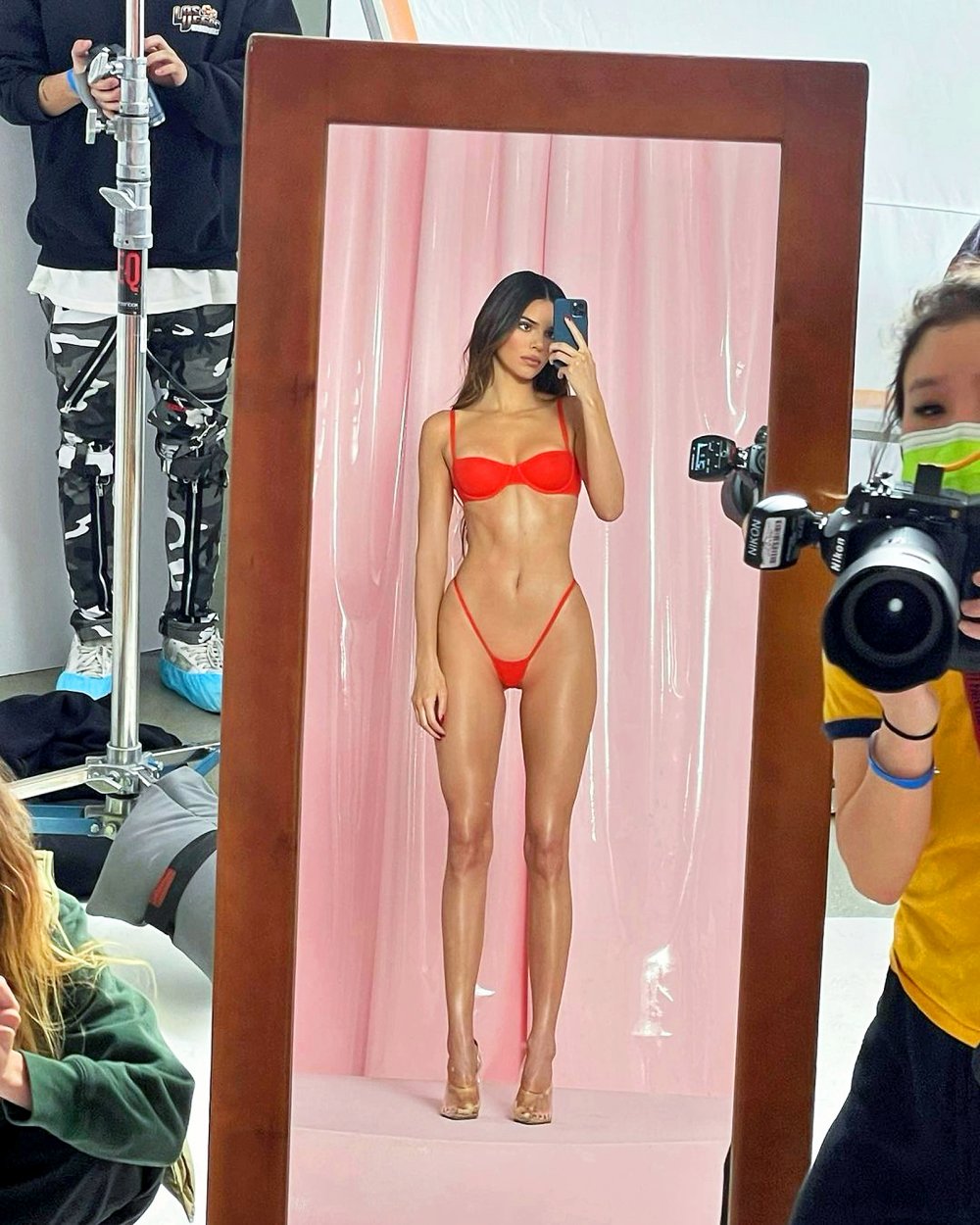 Kendall Jenner in the bathroom