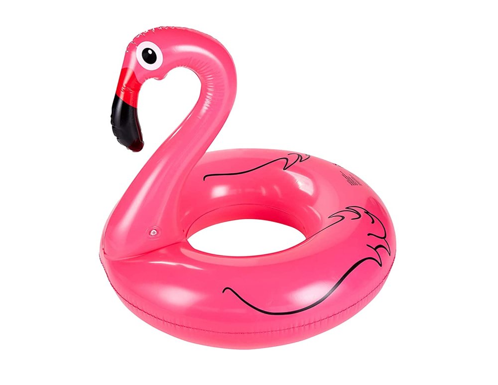 Inflatable flamingos for the pool