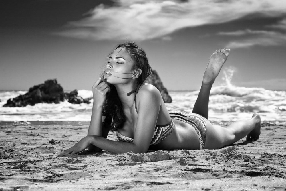 Beautiful girls on the beach