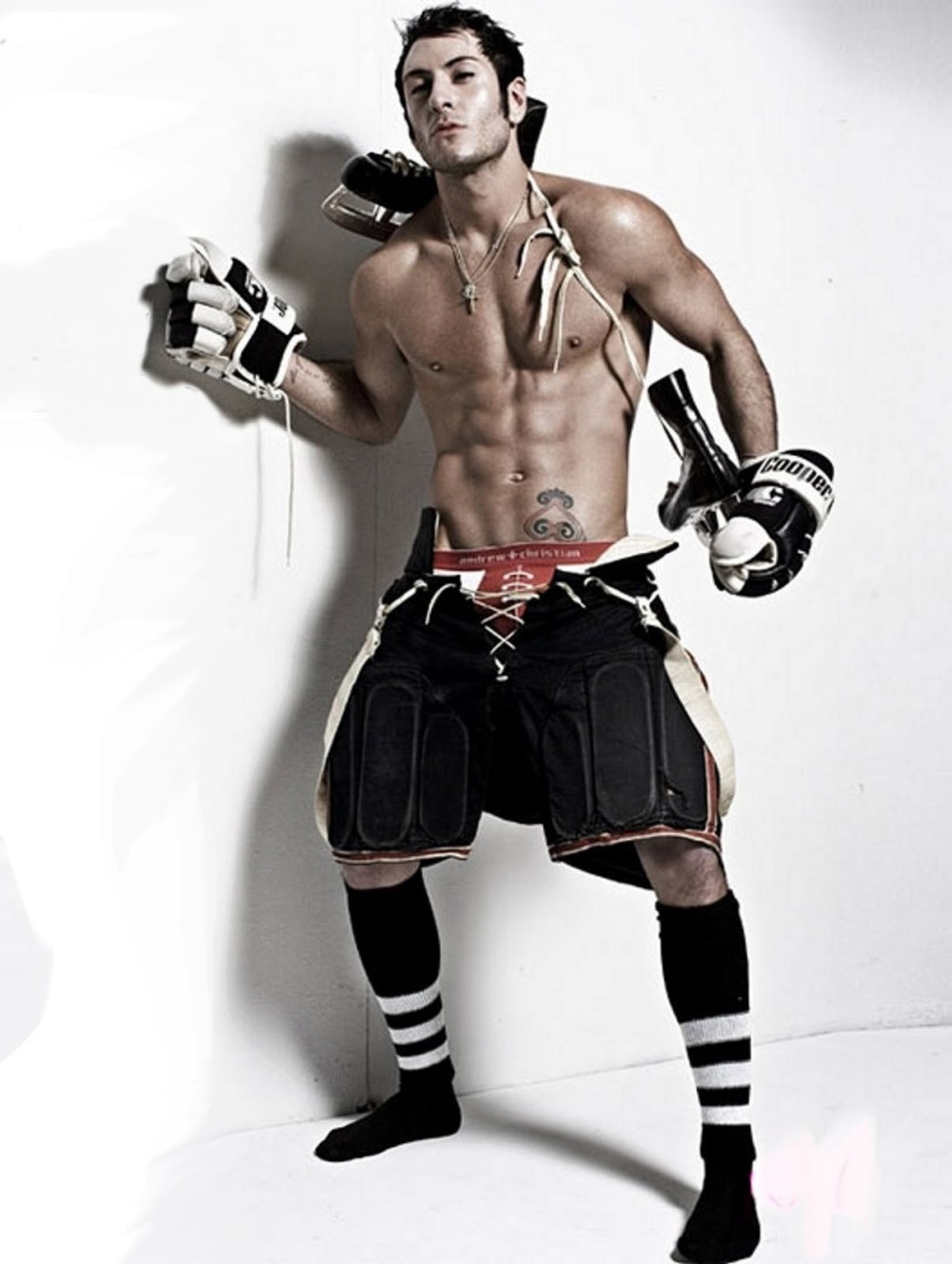 Beautiful men hockey players
