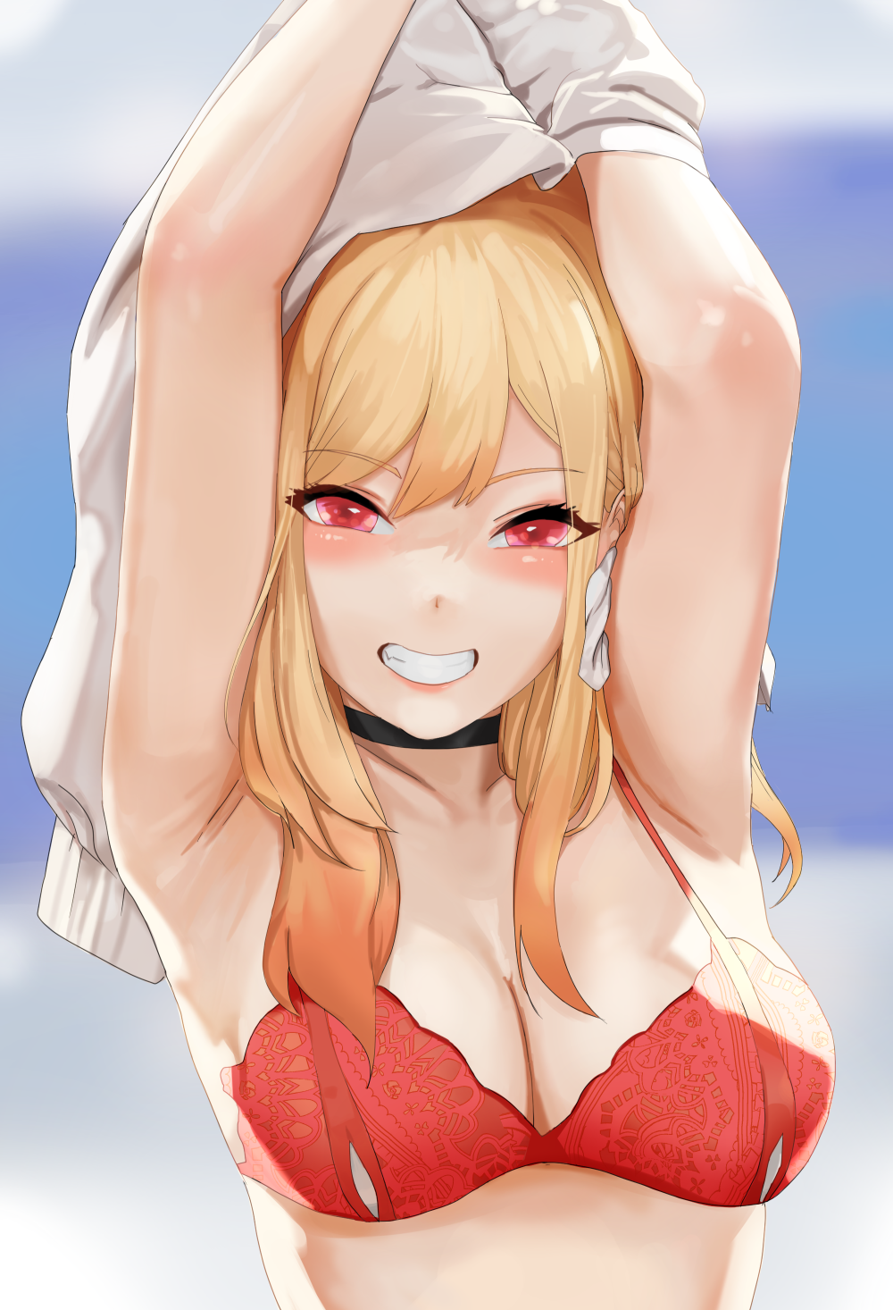 Marin Kitagawa in an anime swimsuit hot