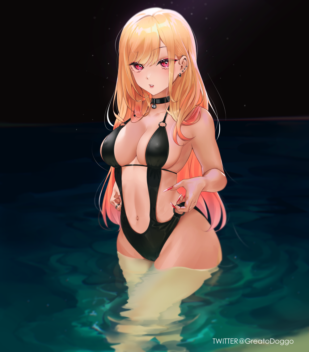Marin Kitagawa in a swimsuit