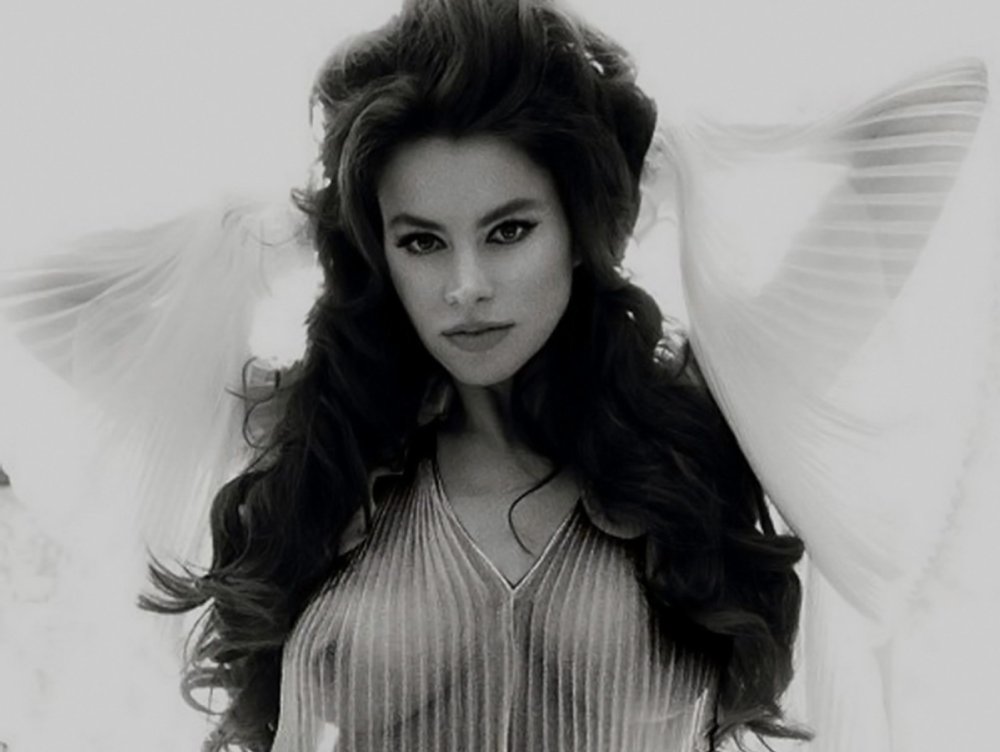 Sofia Vergara Breasts in See Through for GQ