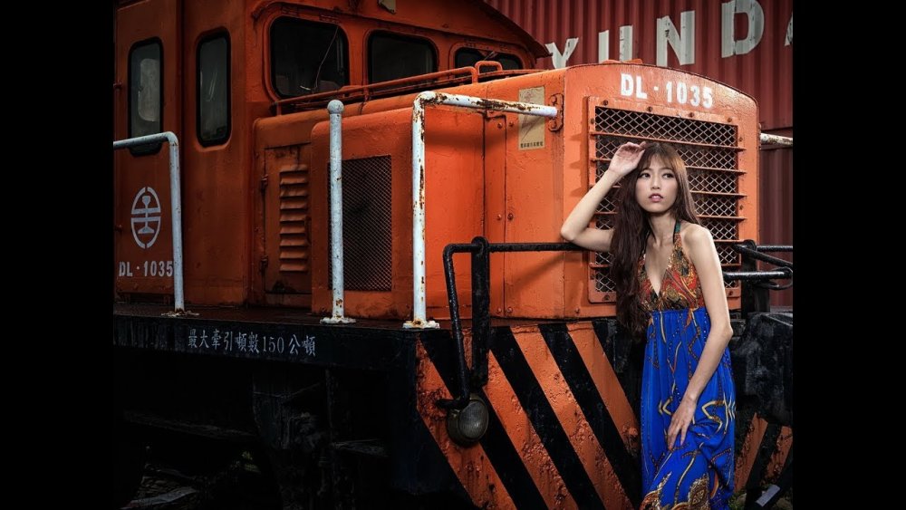 Tess Lyndon on the train