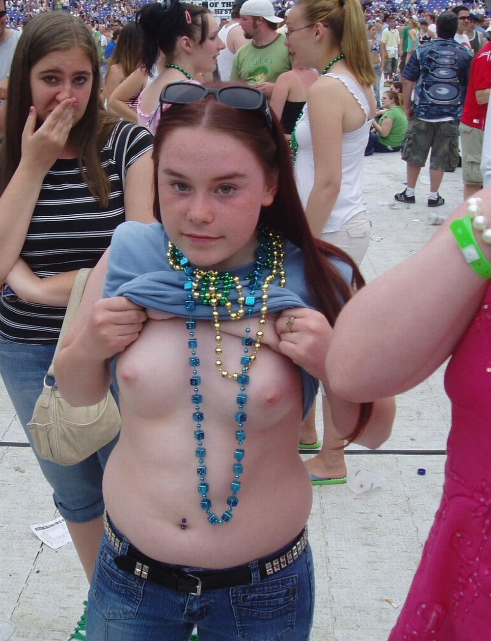 Big boobs at the festival