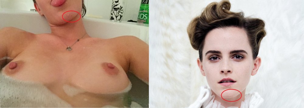 Naked actress Emma Watson