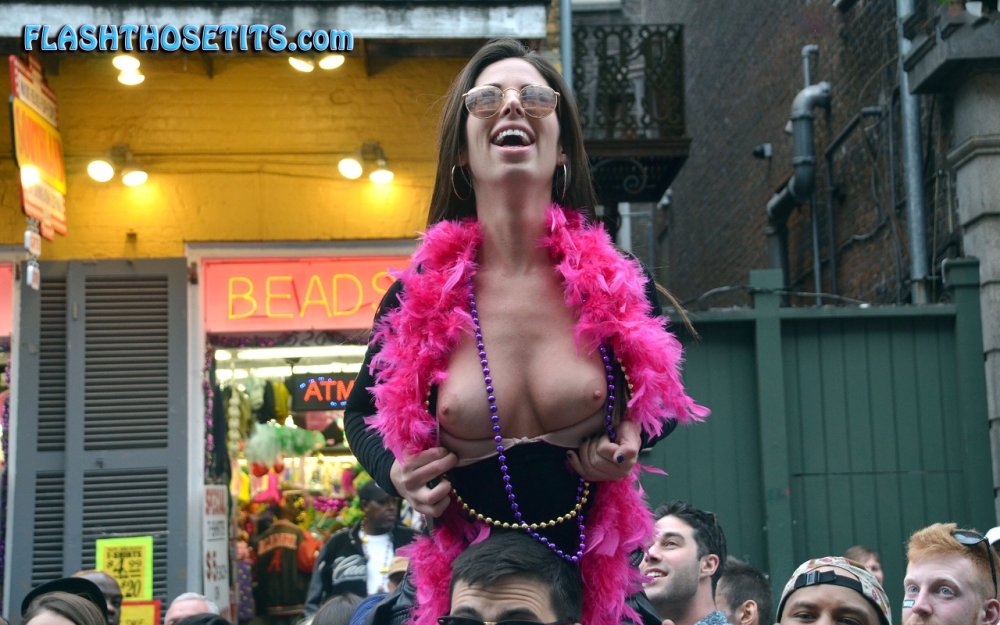 Showed boobs at the festival
