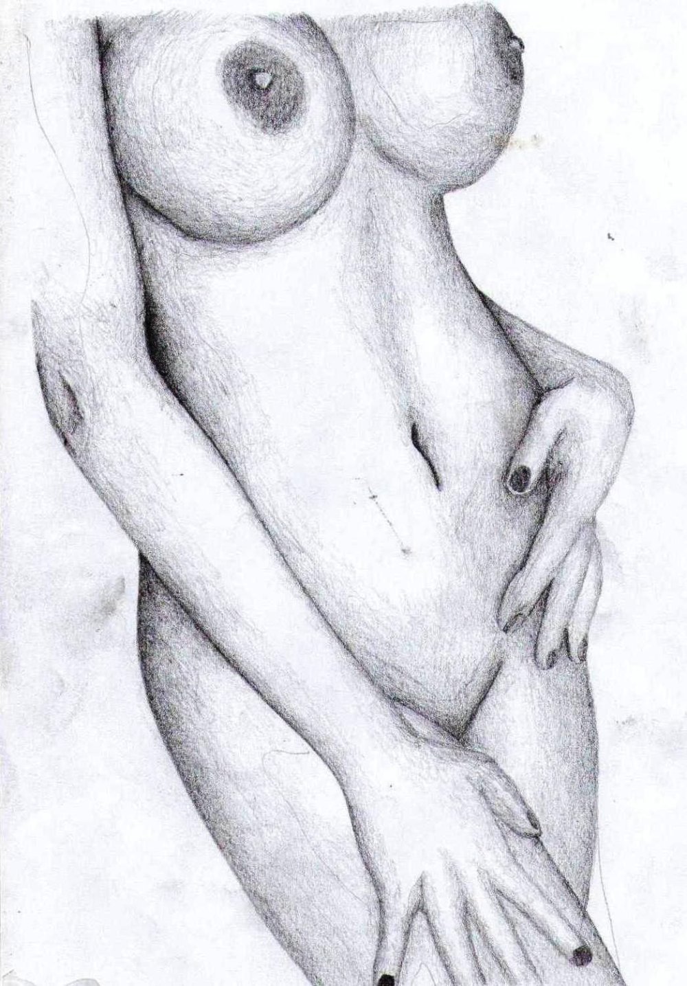 Erotic drawings with a pencil