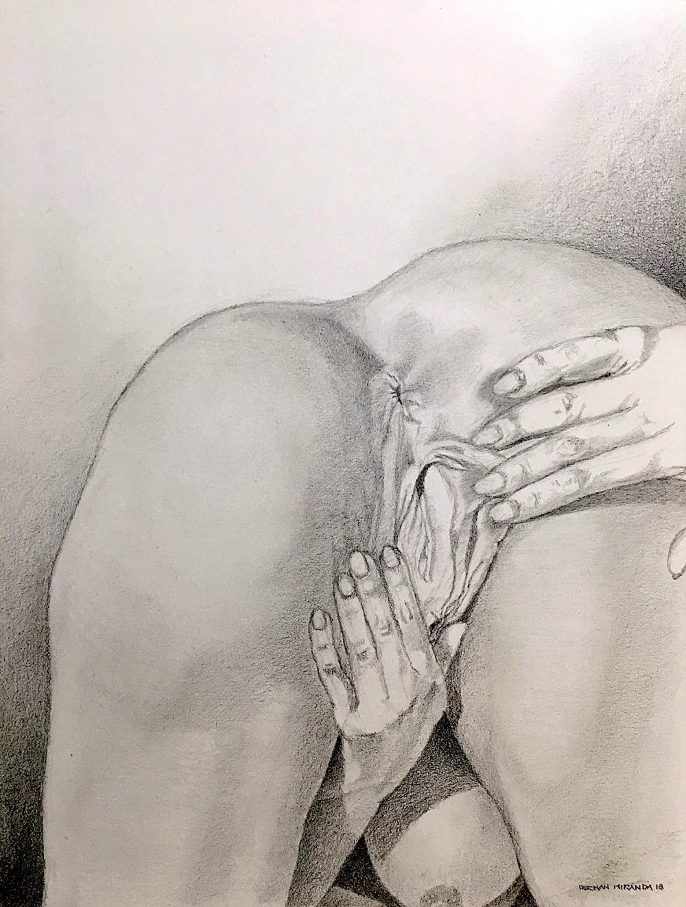 Pregnant anal drawing