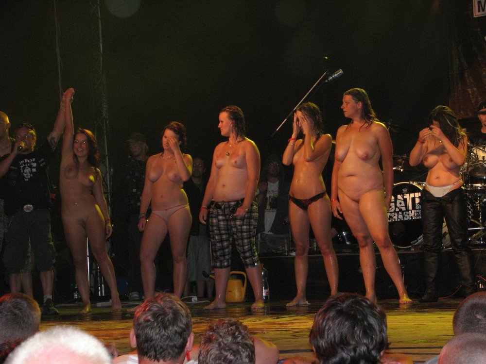 Girl at a disco with big tits