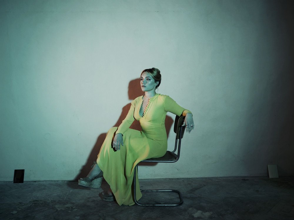 The woman is alone