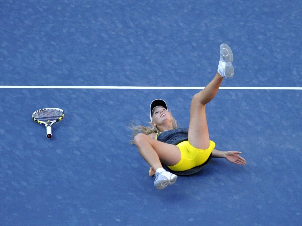 Athletes in an interesting position