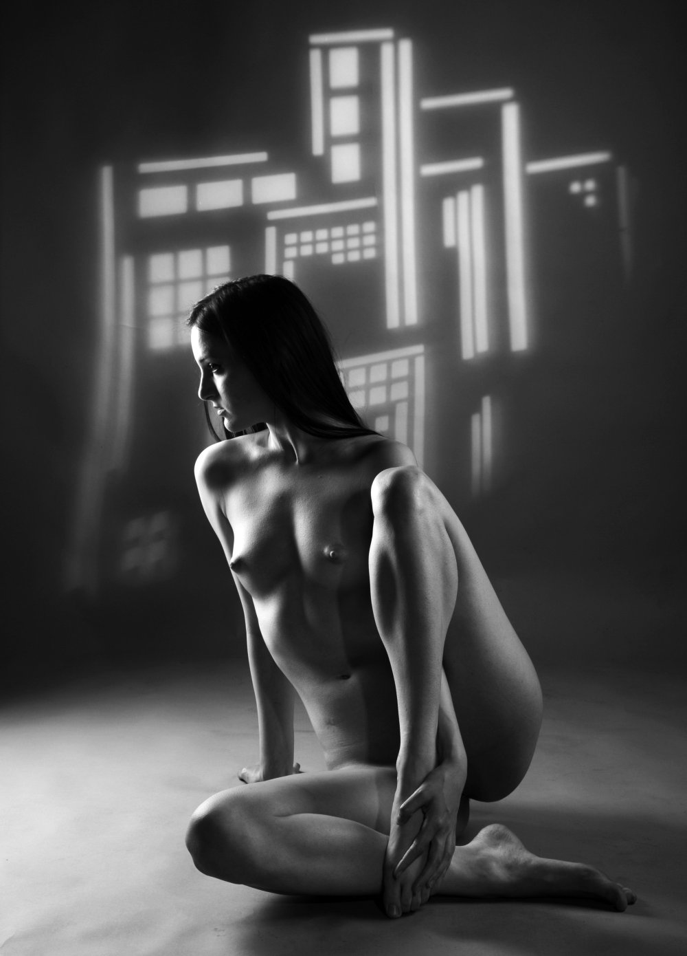 Red -haired girls in the style of nude