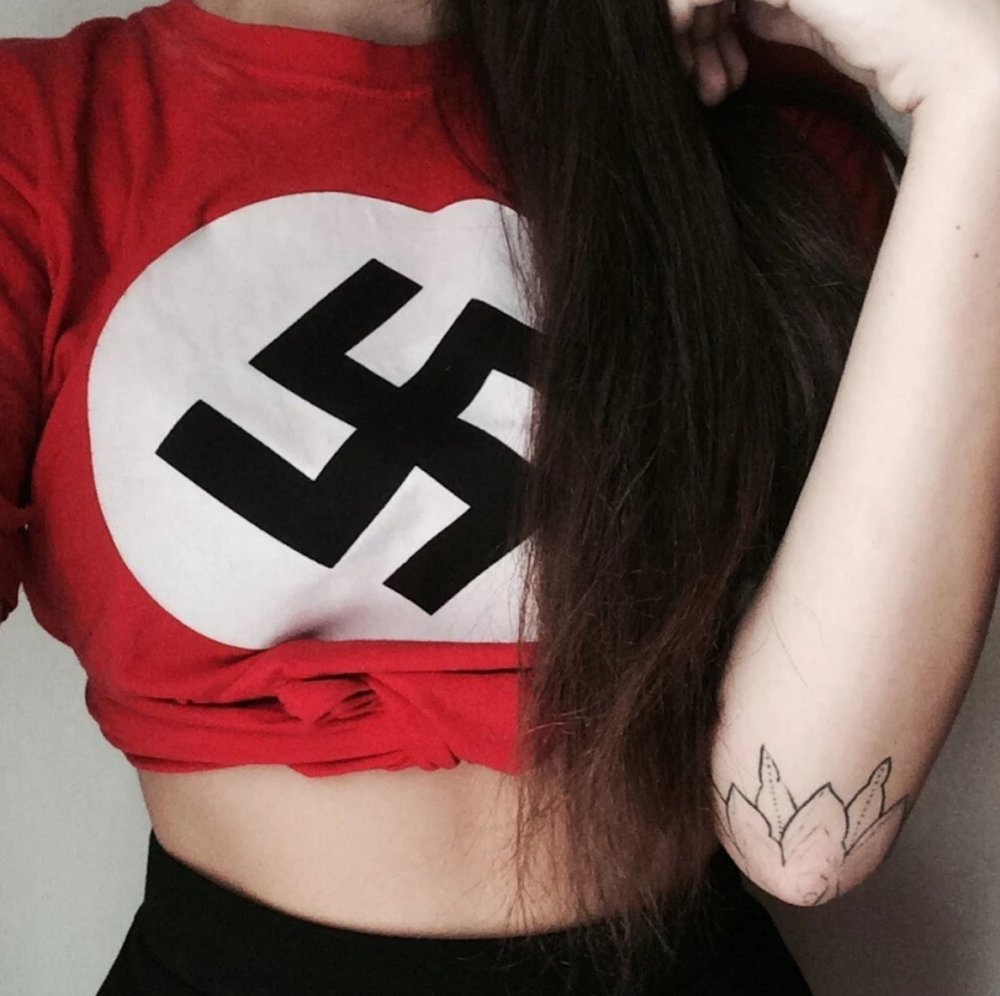 Girl with a swastika