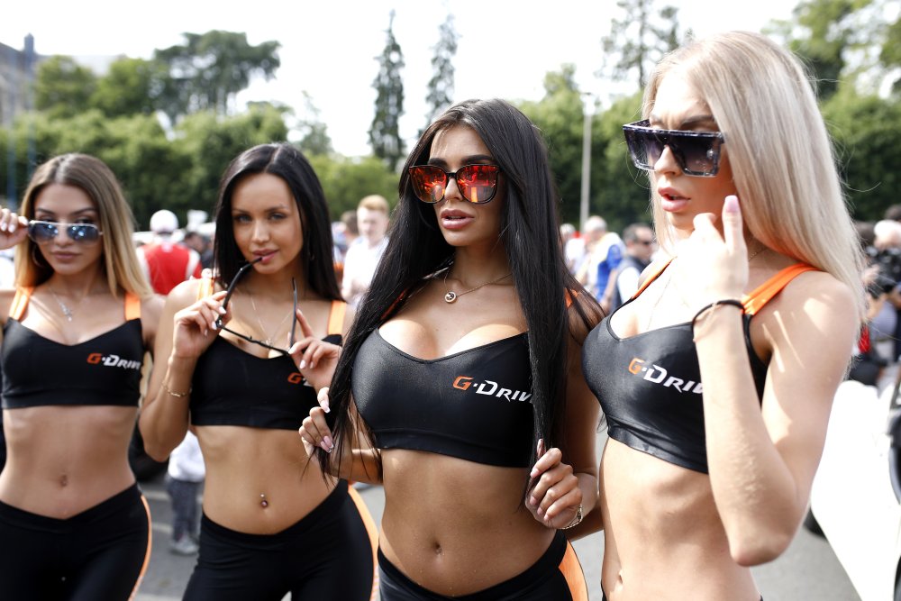 Promo models are beautiful with breasts