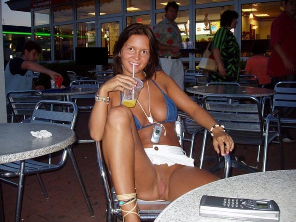 Under a skirt without panties at a party