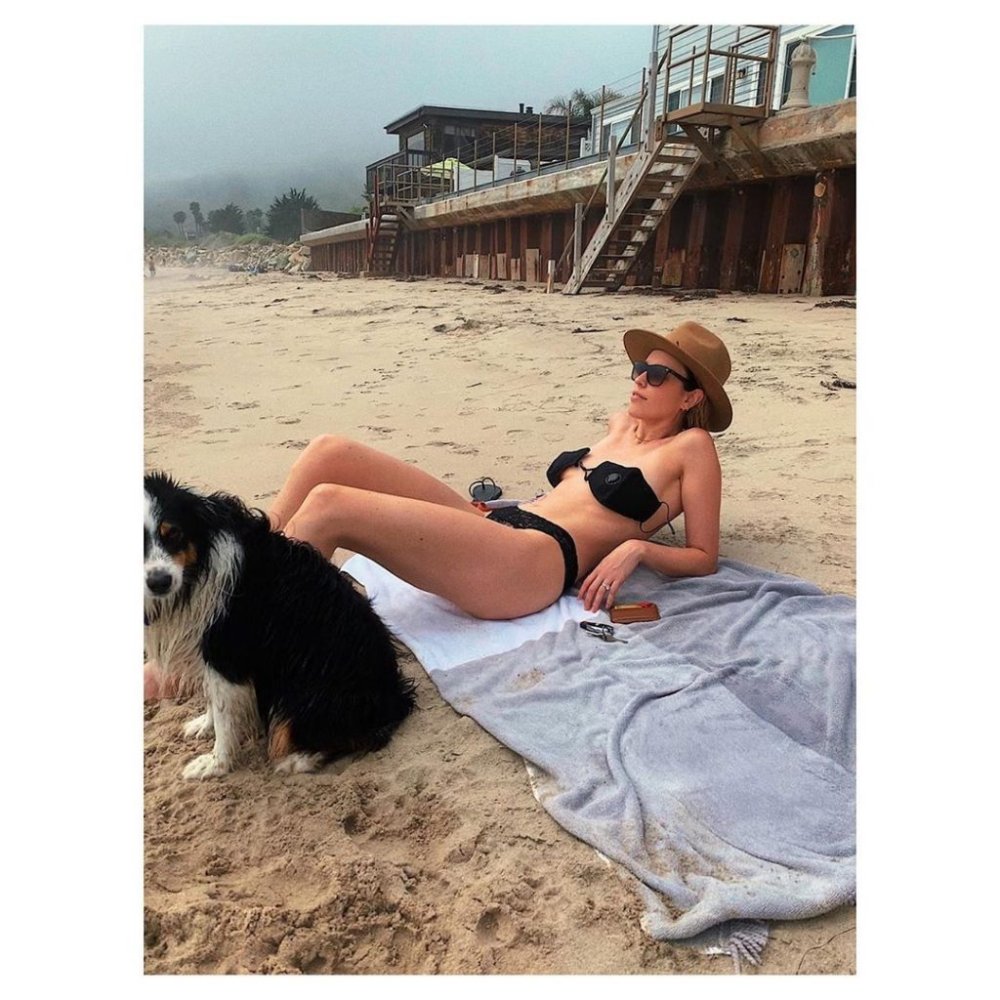 Jessica Lang in a bikini swimsuit