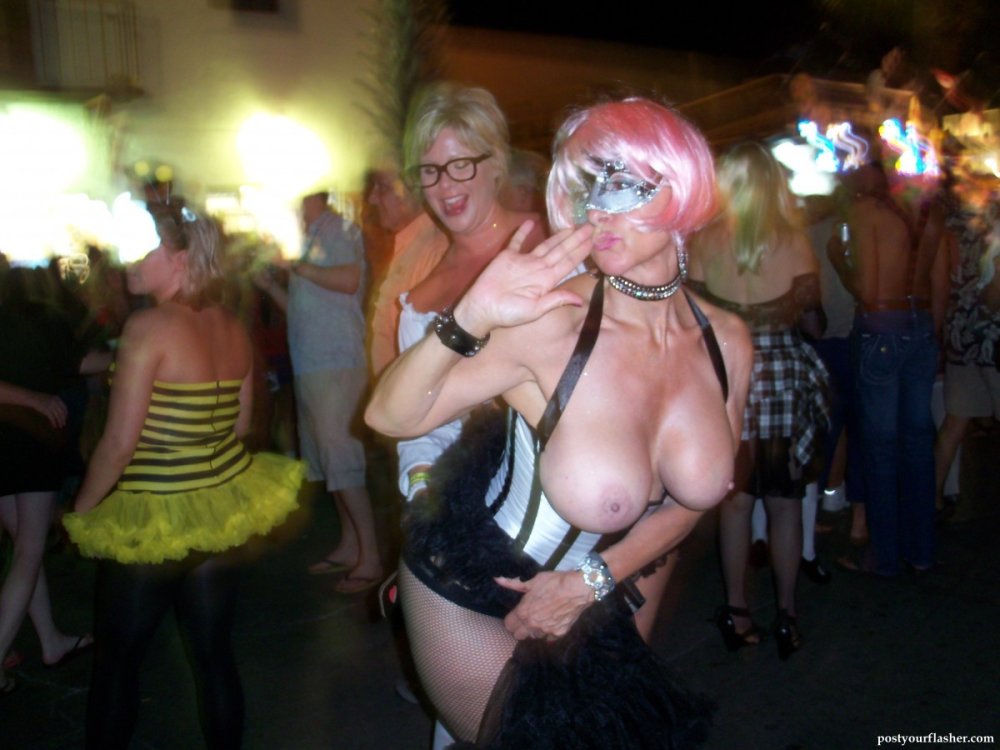 Naked women at the Fantasy Fest festival