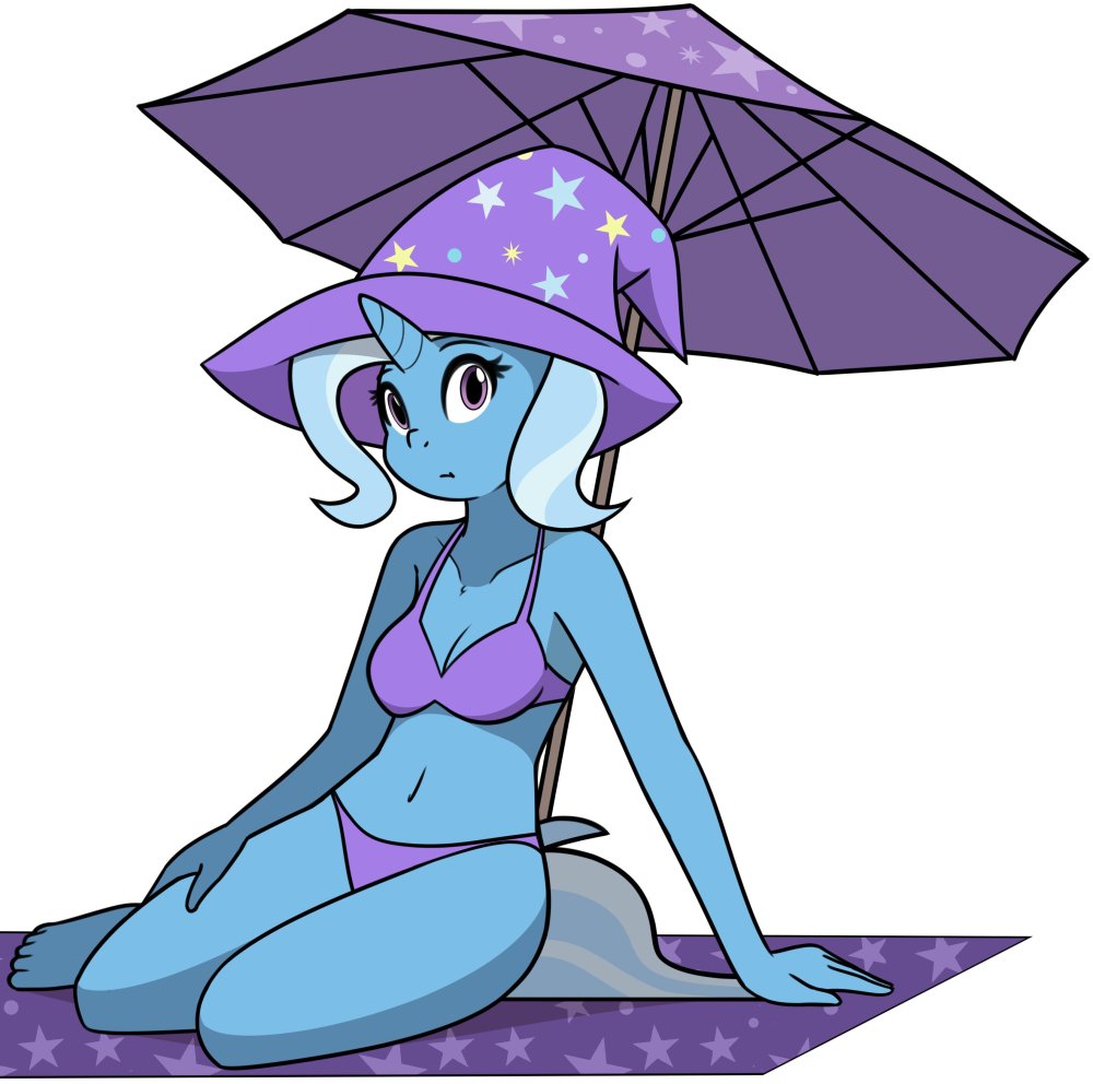 Trixie in anime swimsuit