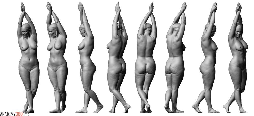 Feminine figure is naked