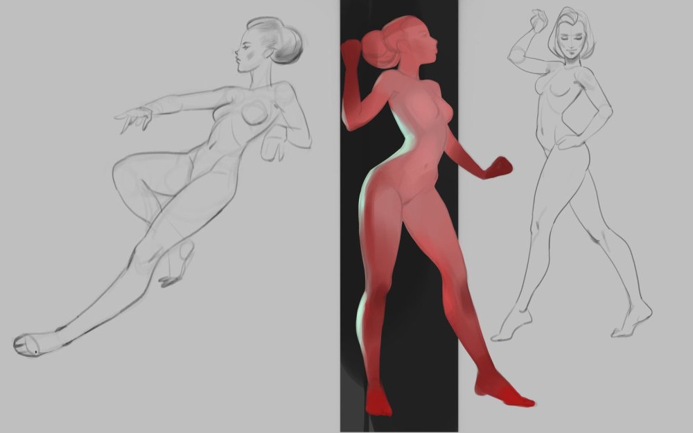 Unusual naked women