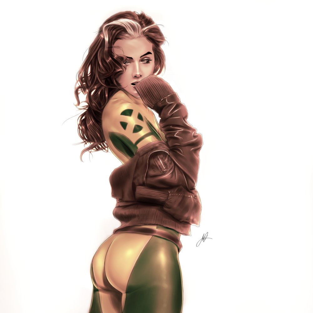 Super heroine with big breasts