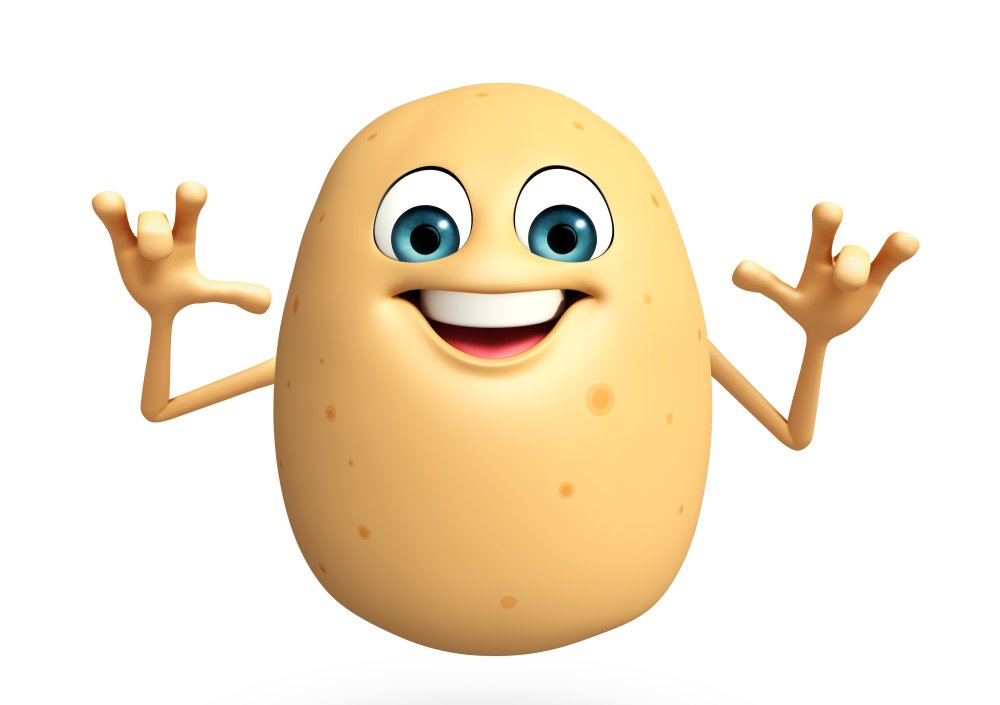 Free potatoes in the form of emoticons