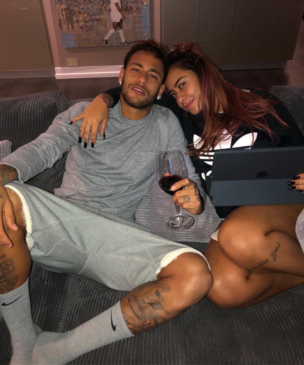 Neymar with mom