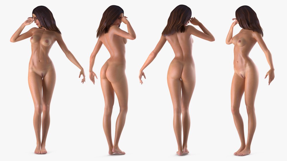 Naked women are in full height