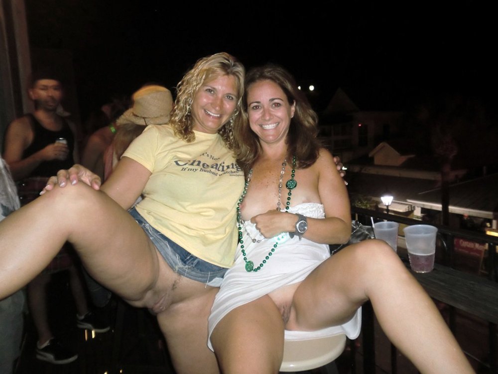 Girls without panties in the club