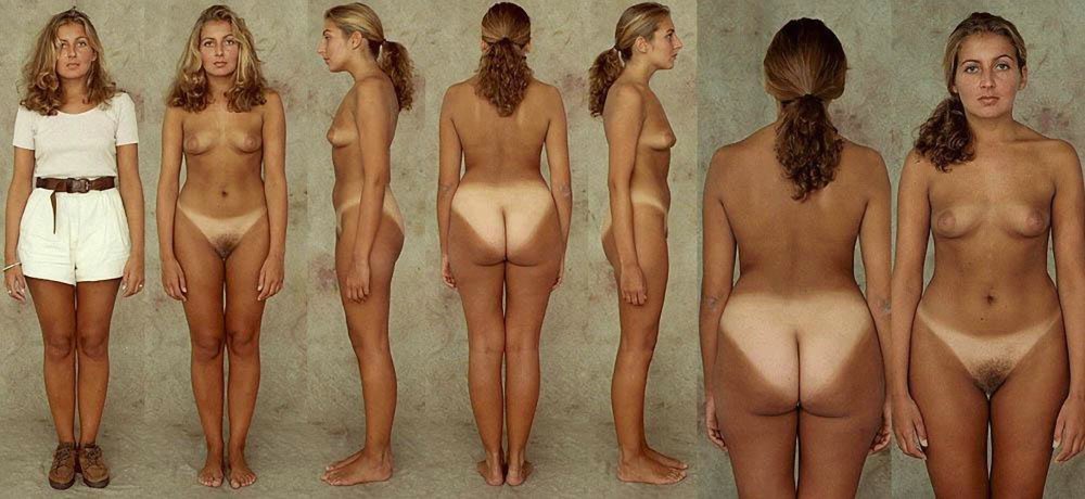 Girls in clothes and without clothes