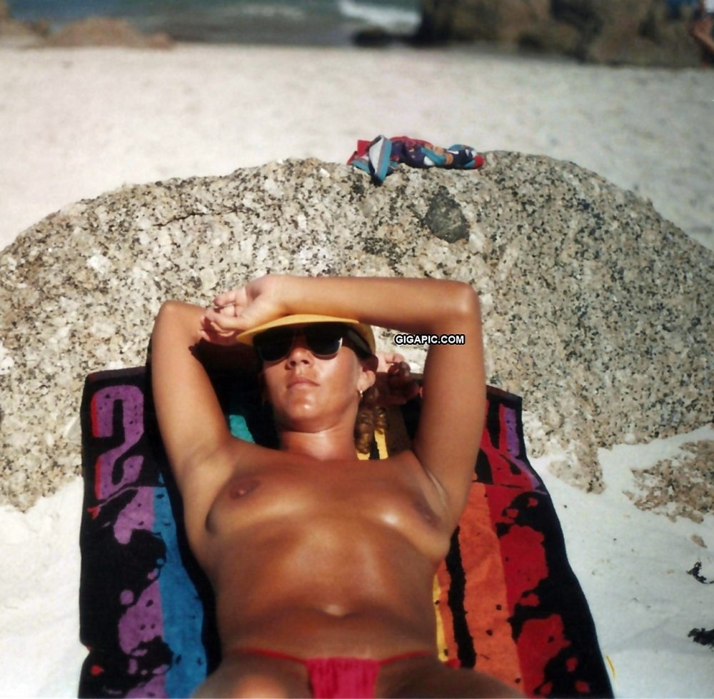 Sunbathing in a nude swimsuit