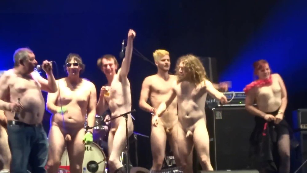 Girls undress on stage